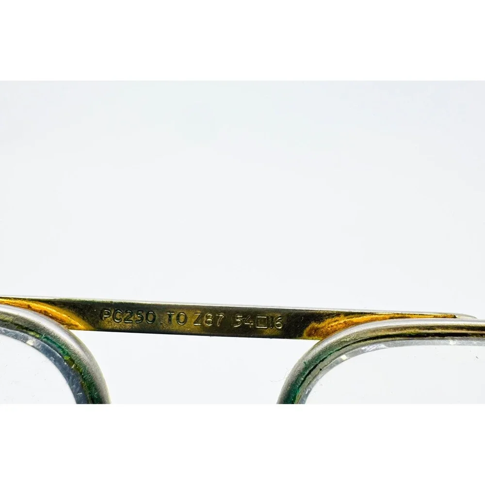 Titmus Eyeglasses Mens Gold Black PC250 TO Z87 Aviator Double Bridge 54-16